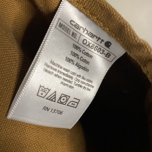 Carhartt Overalls Youth Boys Size 8 Brown Double Knee Canvas Workwear Outdoor - Picture 8 of 11